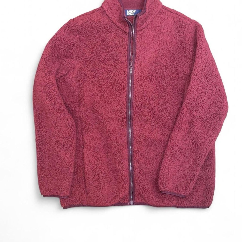 Lands' End Women’s Fleece Jacket - Burgundy